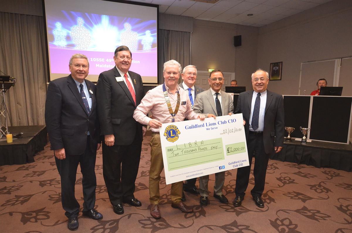 Guildford Lions Donate Vital Funds to Tackle Blood Cancers and Blood Disorders